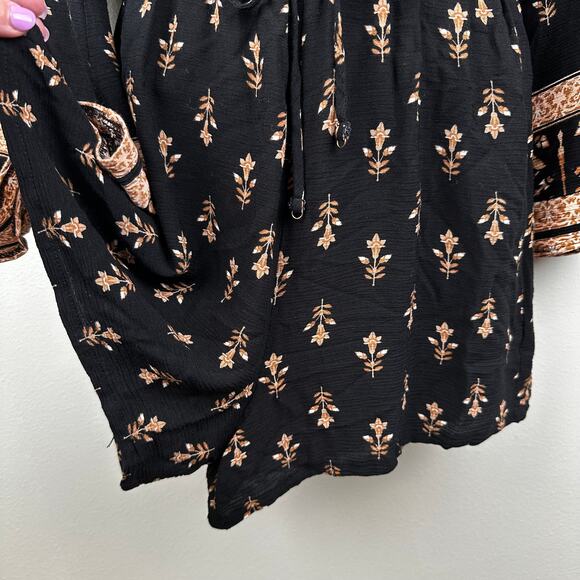 Sadie & Sage Romper Floral Long Sleeve Small Forest Fairy Boho Prairie - Picture 6 of 11